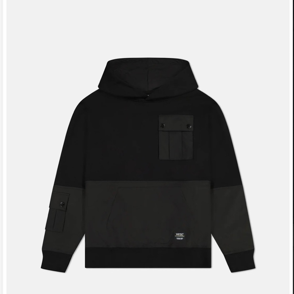 WeSC America Inc 90's Mike Utility Color Block Nylon Mix Hoodie Size M